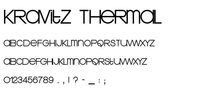 Kravitz Thermal font